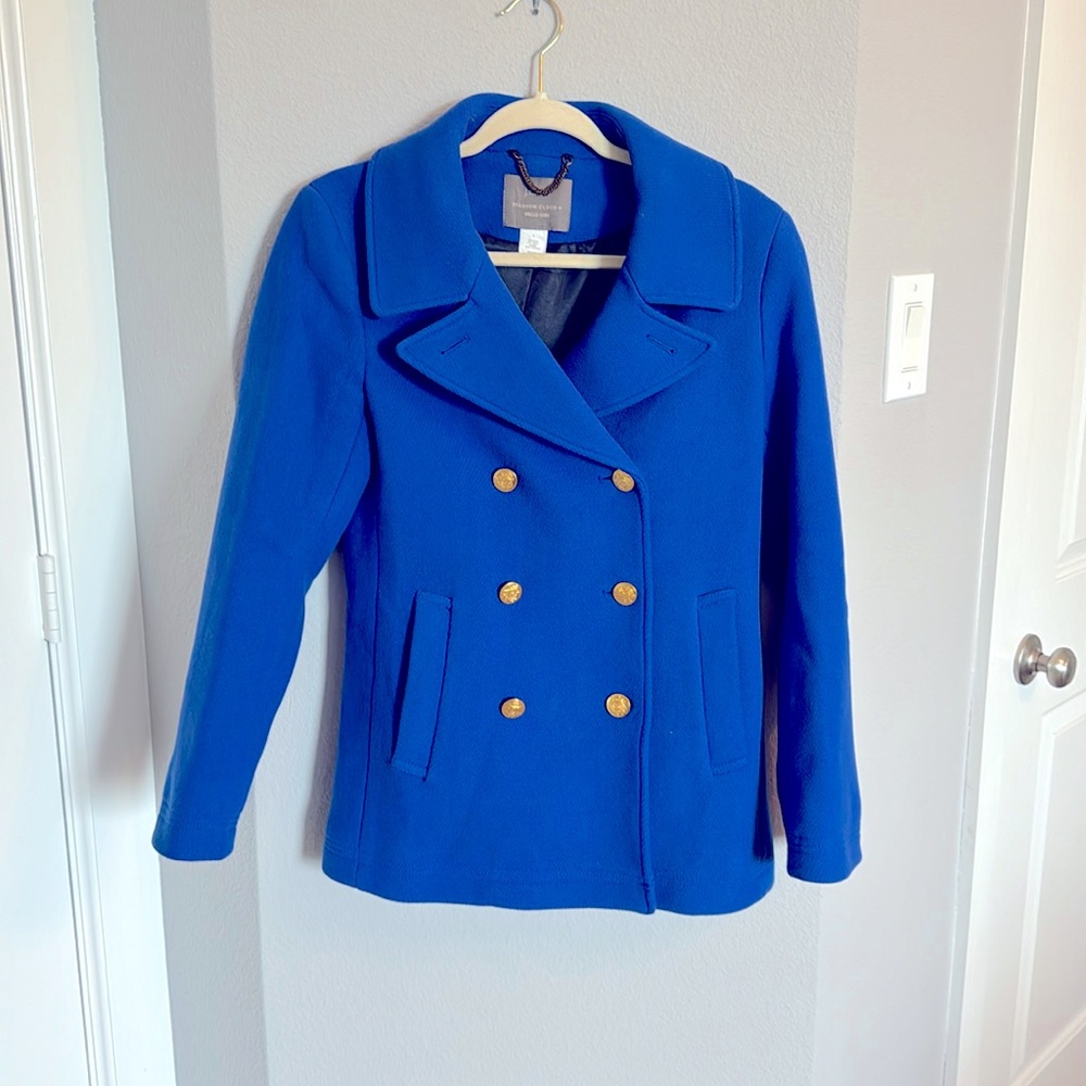 JCREW cobalt blue Nello Gori peacoat